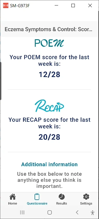 My Eczema Tracker screenshot
