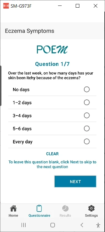 My Eczema Tracker screenshot