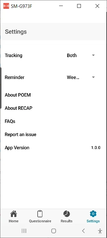 My Eczema Tracker screenshot